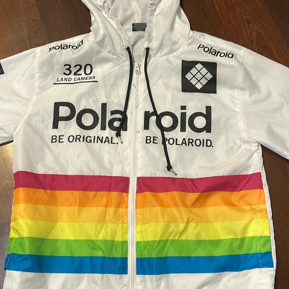 Colorful Polaroid windbreaker
